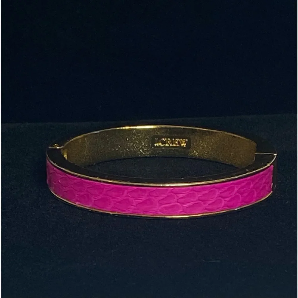 J. Crew Gold Overlay and Leather Bracelet